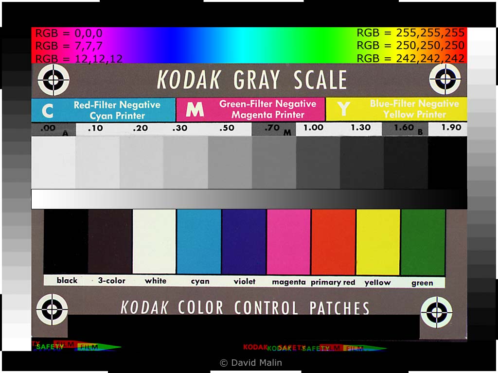 Monitor Color Calibration Chart